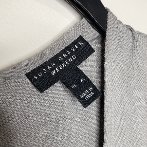 NWOT Susan Graver weekend jersey knit relaxed cardigan size XL - Picture 4 of 7